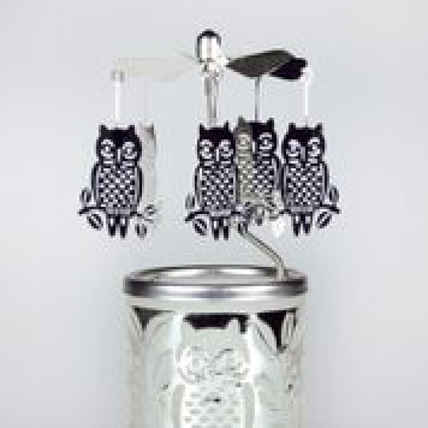 Glass carousel - owl