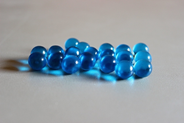 Aquamarine blue polished 10mm