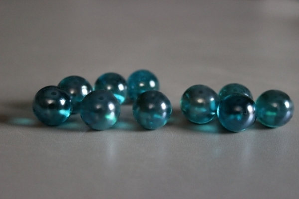 Aquamarine blue polished 16mm