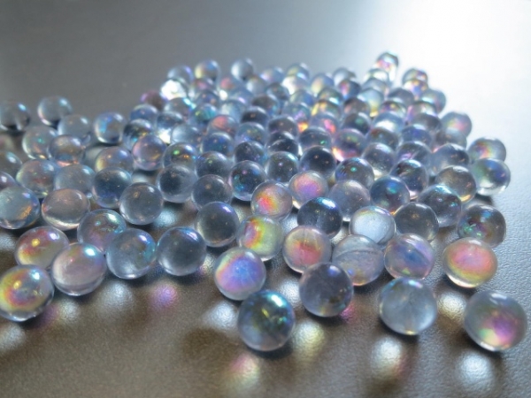 Clear without bubbles rainbow effect 8mm