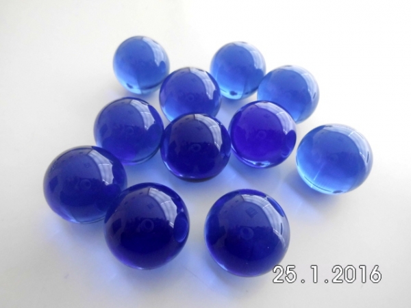 Blue polished 20mm
