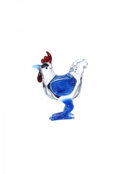 Rooster 7cm - blue