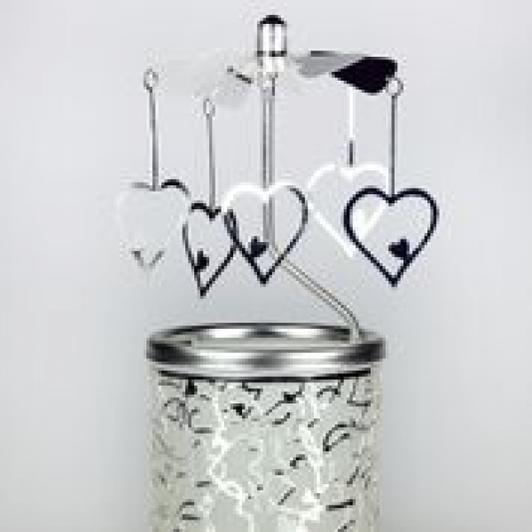 Glass carousel - hearts