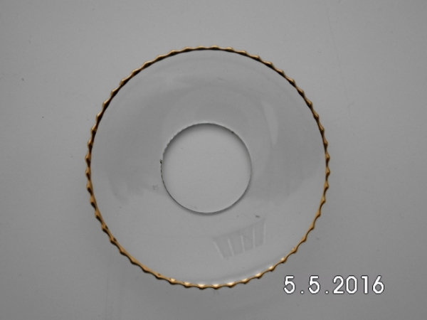 Drip catcher Classic Line - clear, serrated, gold edge