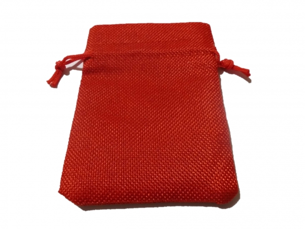 Marble bag red - jute