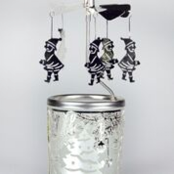 Glass carousel - Santa Claus