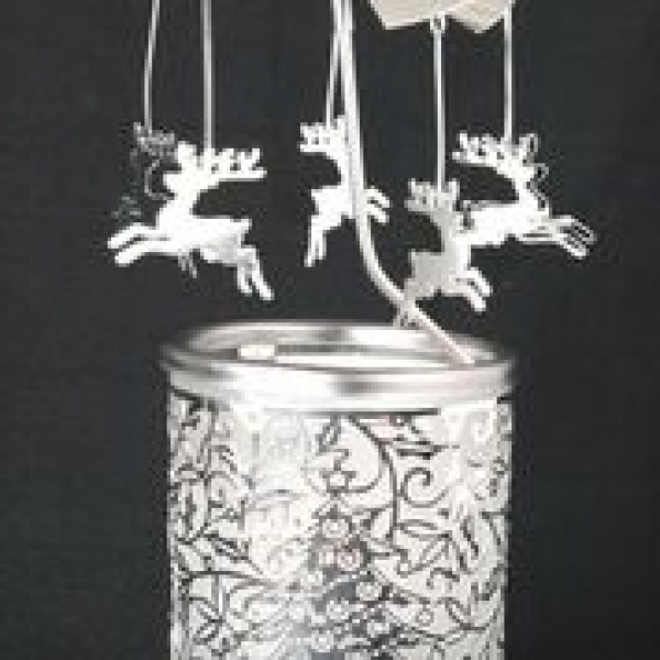 Glass Carousel - Reindeer